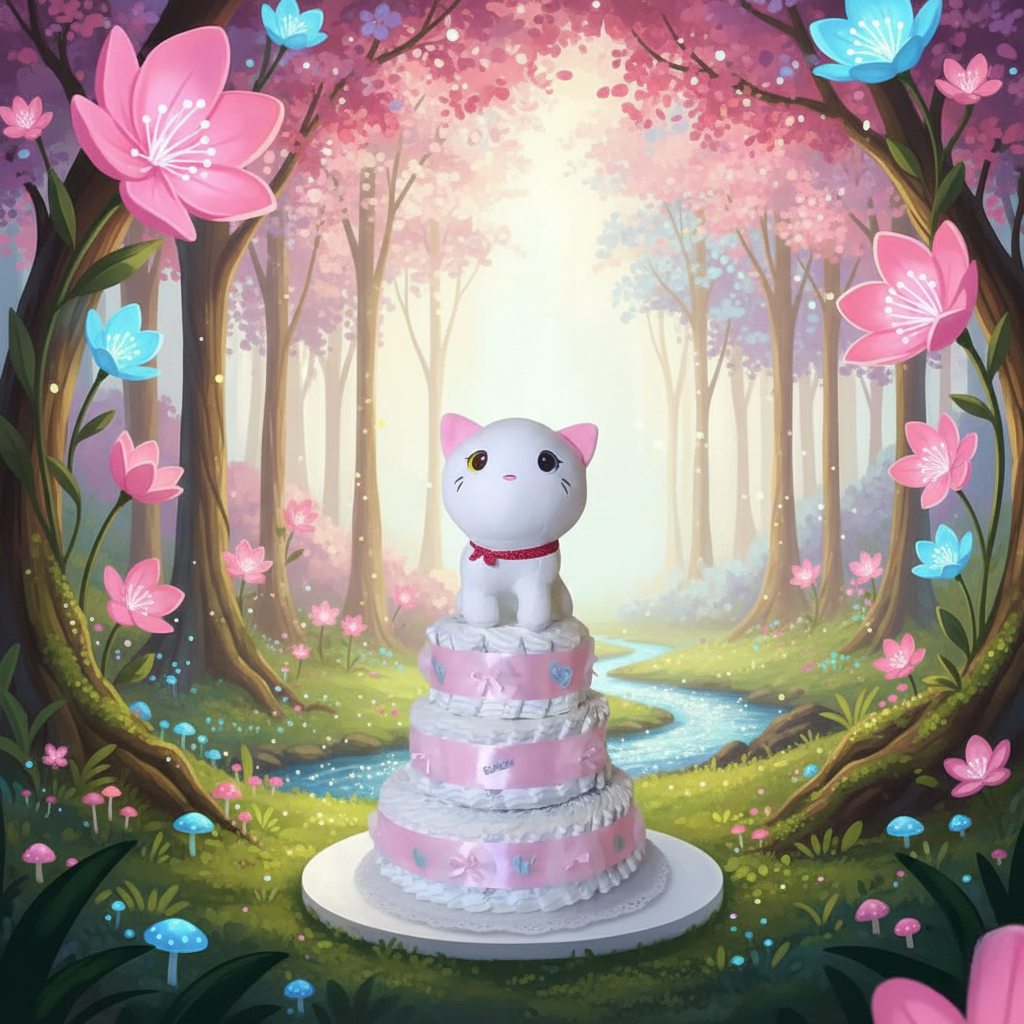 Tarta de pañales "Dulce peluche"