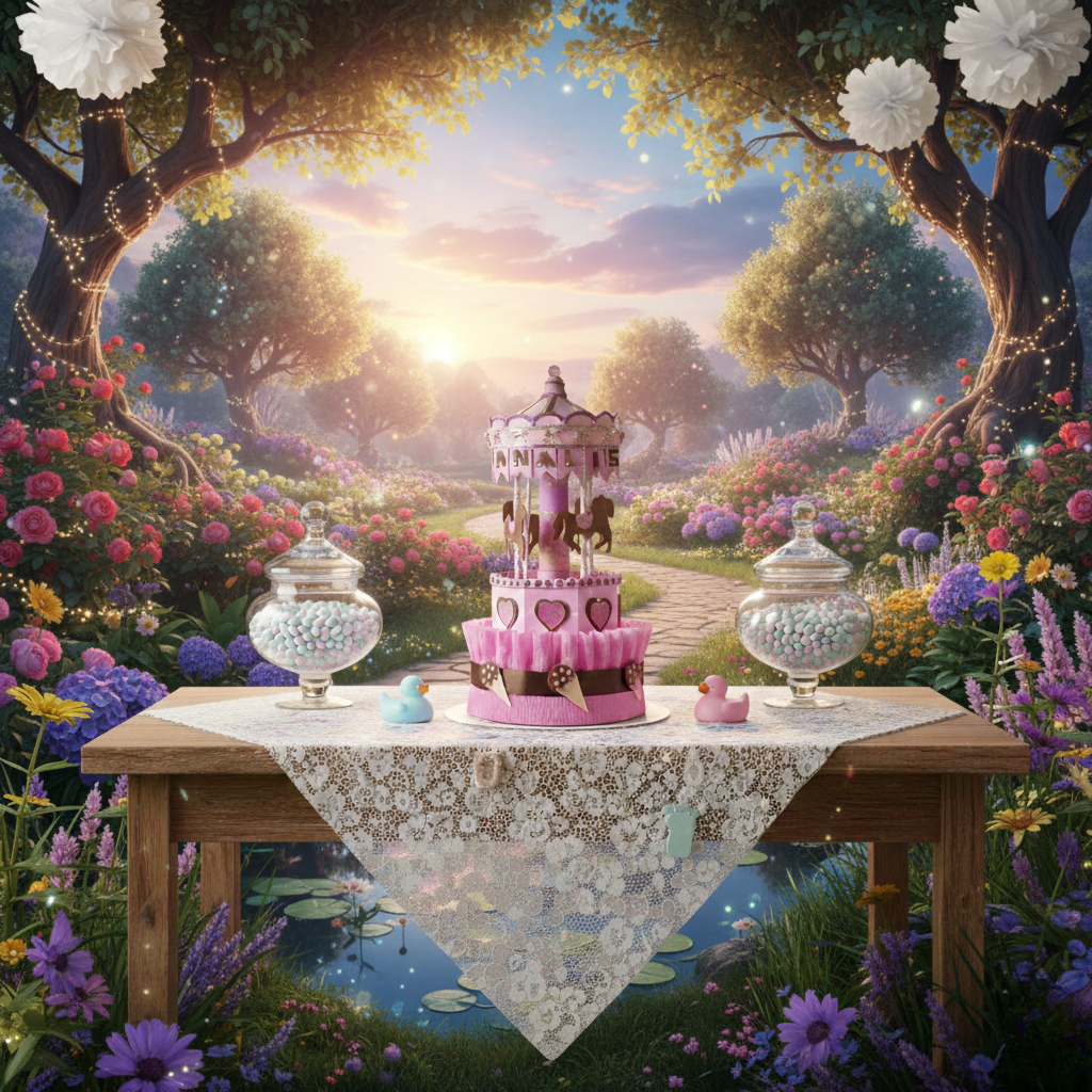 Tarta de Pañales Premium Carrusel Mágico